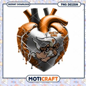 Heart Design PNG Download Hook Em Horns Art Print