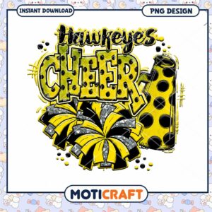 Hawkeyes Cheer PNG Design for Sports Fans and Teams