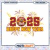 Happy New Year 2025 PNG Design for Celebrations