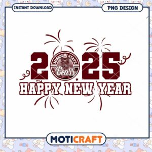 Happy New Year 2025 Missouri State Bears PNG Design
