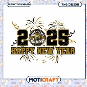 Happy New Year 2025 Alabama State Hornets PNG Design