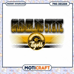 Grambling State Tigers PNG Instant Download Design Art