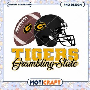 Grambling State Tigers Football PNG Download Design