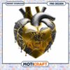 Golden Bee Heart PNG Design for Instant Download Art