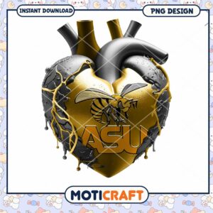 Golden Bee Heart PNG Design for Instant Download Art