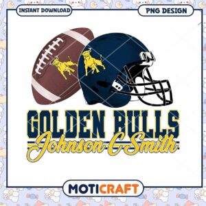 Golden Bulls Football PNG Design for Johnson C Smith