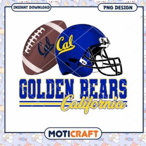 Golden Bears California Football Helmet PNG Design Download
