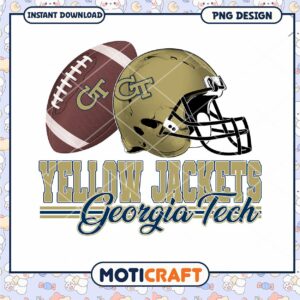 Georgia Tech Yellow Jackets Football PNG Instant Download