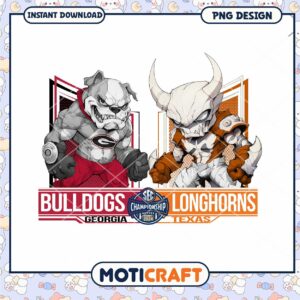 Georgia Bulldogs vs Texas Longhorns PNG Design Download