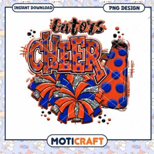 Gators Cheer Graphic PNG for Spirit and Events