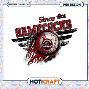 Gamecocks Baseball Design Since 1801 Instant Download PNG
