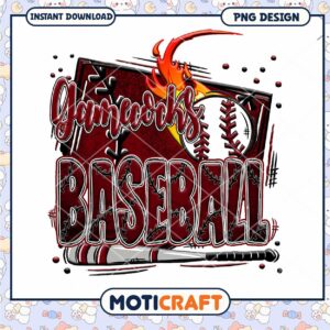 Gamecocks Baseball PNG Design for Instant Download