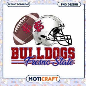 Fresno State Bulldogs PNG Football Helmet Design Download
