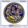 Football Wolverine Design PNG Instant Download Art