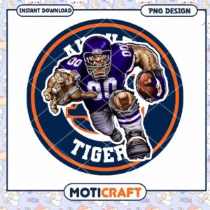 Football Tiger PNG Design