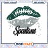 Football Lips Design for Spartans Fans PNG Download