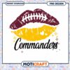 Football Lip Print Commanders PNG Digital Download Art