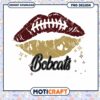 Football Lips Bobcats PNG Design Instant Download Art