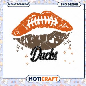 Football Kisses Ducks PNG Instant Download Design