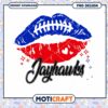 Football Kiss Lips Design for Jayhawks Fans PNG Download