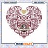 Florida State Seminoles Heart Design PNG Downloadable Art