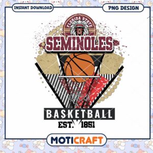 Florida State Seminoles Basketball PNG Instant Download Design