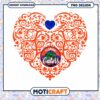 Florida Gators Heart Design PNG Instant Download Art