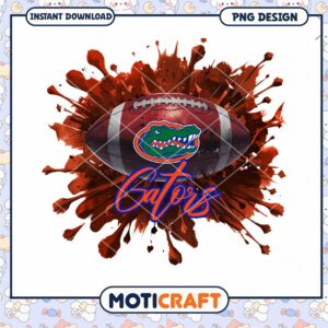 Florida Gators Football Splash Art PNG Design Download