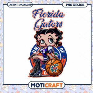 Florida Gators Bettie Boop Basketball PNG Design Download