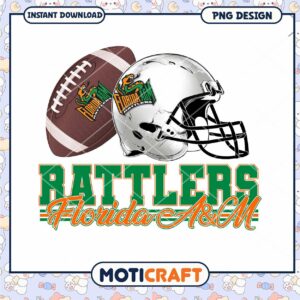 Florida A&M Rattlers Football PNG Design Instant Download