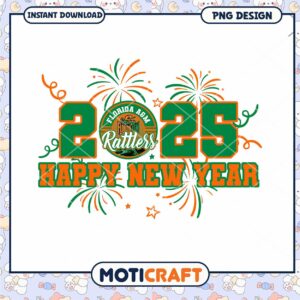 Florida A&M Rattlers Happy New Year 2025 PNG Design
