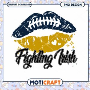 Fighting Irish Lip Print PNG Graphic Design Download