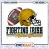Fighting Irish Notre Dame Football Helmet and Ball PNG