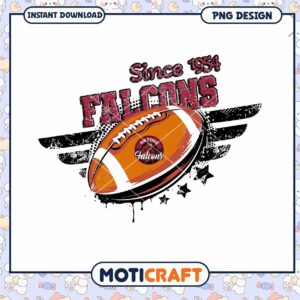 Falcons Football Vintage Design Since 1954 PNG Download