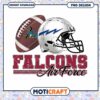 Falcons Air Force Football Helmet and Ball PNG Design