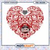 Elegant Red Heart Design for Instant Download PNG Art