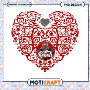 Elegant Red Heart Design for Instant Download PNG Art