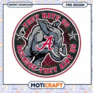 Elephant Design They Hate Us Alabama PNG Downloadable Art