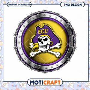 ECU Pirate Logo PNG Design for Instant Download