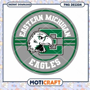 Eastern Michigan Eagles Logo PNG Instant Download Design