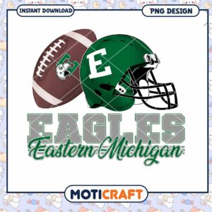 Eastern Michigan Eagles Football PNG Digital Download Design