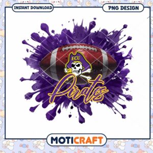 East Carolina Pirates Football PNG Design for Fans