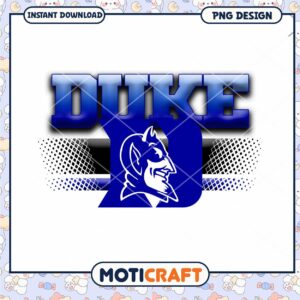 Duke University Blue Devil PNG Graphic Download Design