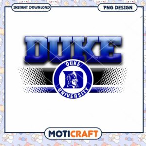 Duke University Logo Design PNG Instant Download Art