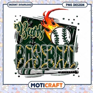 Digital Baseball Graphic Design for Instant Download PNG