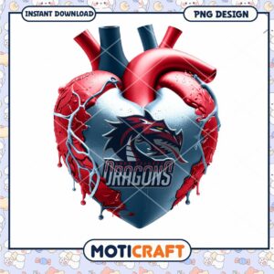 Dragon Heart Design PNG Download for Sports Fans