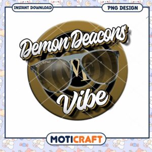 Demon Deacons Vibe Sunglasses PNG Instant Download Design