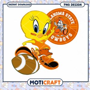Cute Tweety Bird Oklahoma State Cowboys PNG Design Download