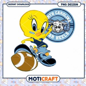 Cute Tweety Bird North Carolina Football PNG Design