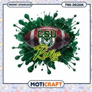 CSU Rams Football PNG Art for Instant Download Design